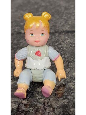 FISHER PRICE LOVING FAMILY BLUE BABY BLONDE PIGTAILS STRAWBERRY NEW ADDITIONS
